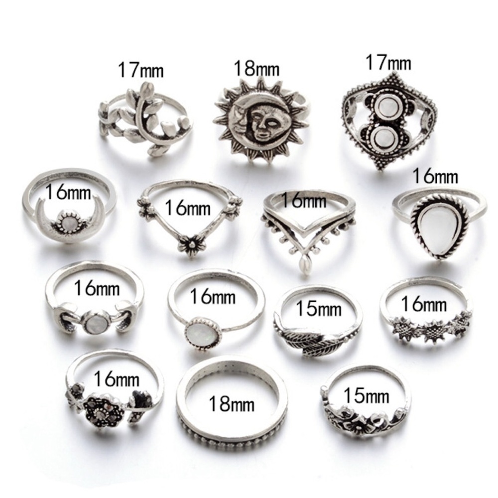 Boho Silver Festival Ring Stack **Read Description - Picture 7 of 7
